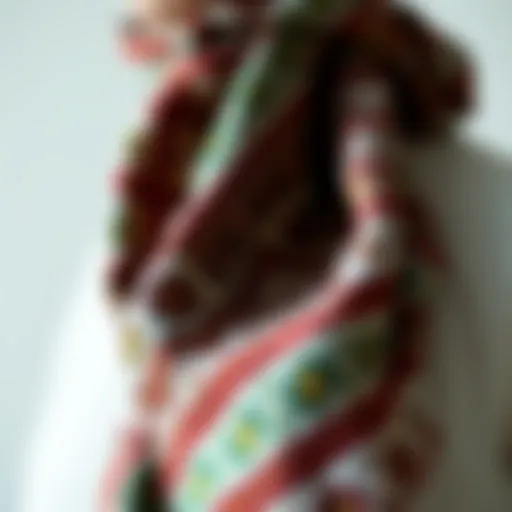 Aker scarf showcasing intricate patterns