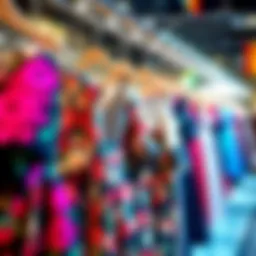 A vibrant display of dresses showcasing the latest fashion trends in Germany