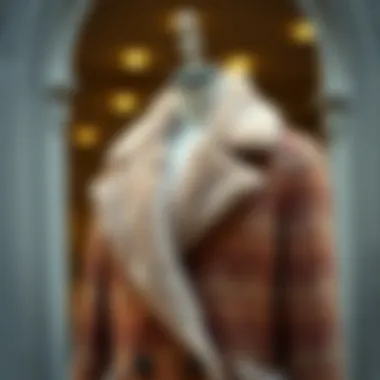 Elegant alpaca coat displayed on a mannequin