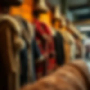 Historical display of traditional alpaca coat craftsmanship