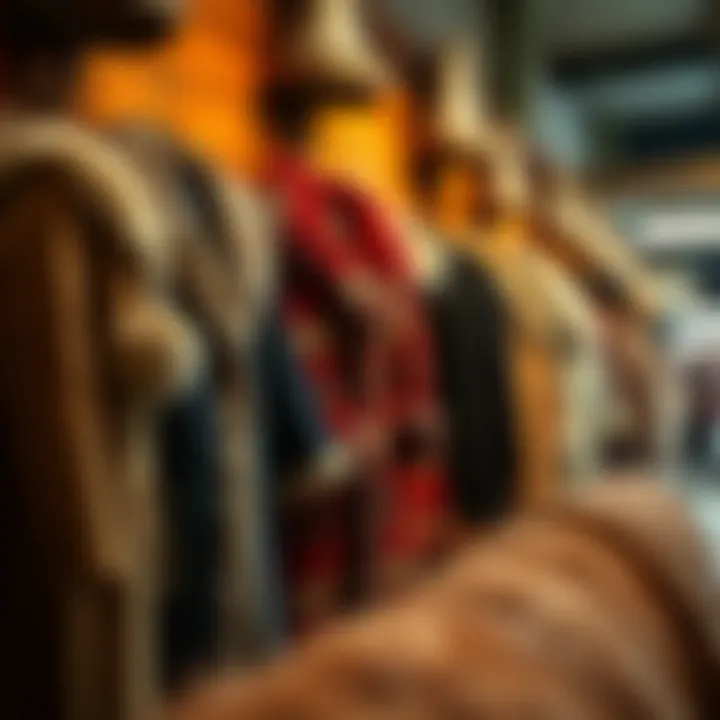 Historical display of traditional alpaca coat craftsmanship