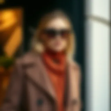 Stylish alpaca coat paired with fashionable accessories