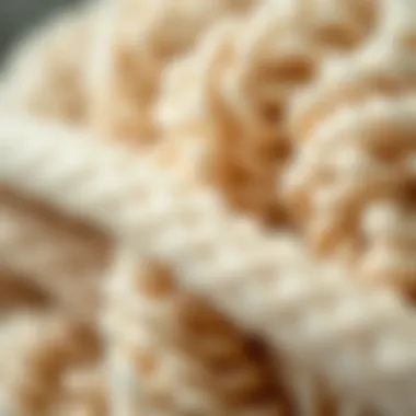 Close-up of alpaca fabric texture showcasing its softness