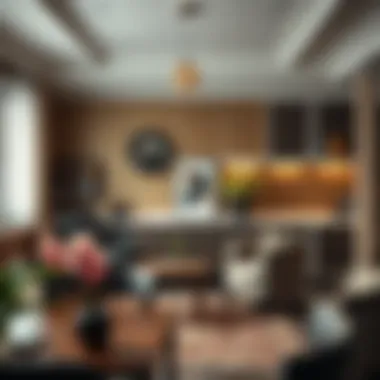 Interior design showcasing anthracite coffee accents.