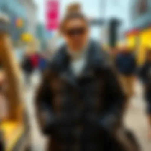 Trendy puffer coat showcase