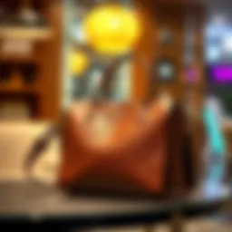 Elegant shoulder bag displayed in a stylish setting
