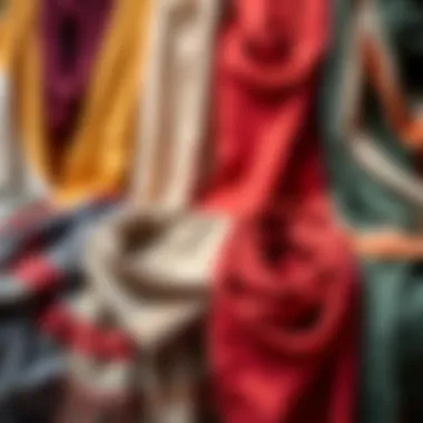 Collection of Ayrobin shawls in various colors and styles