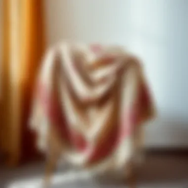 Elegant Ayrobin shawl draped stylishly over a chair