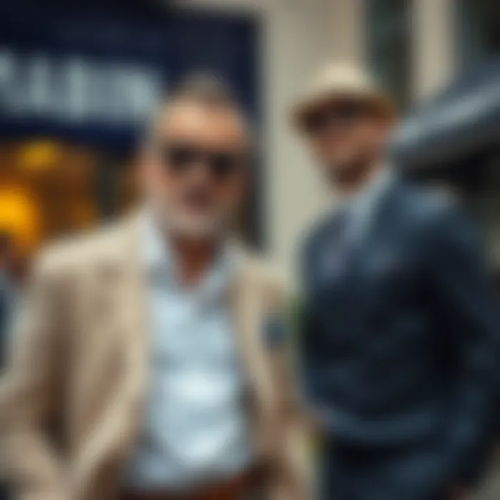 Symbolic representation of the father-son bond through fashion