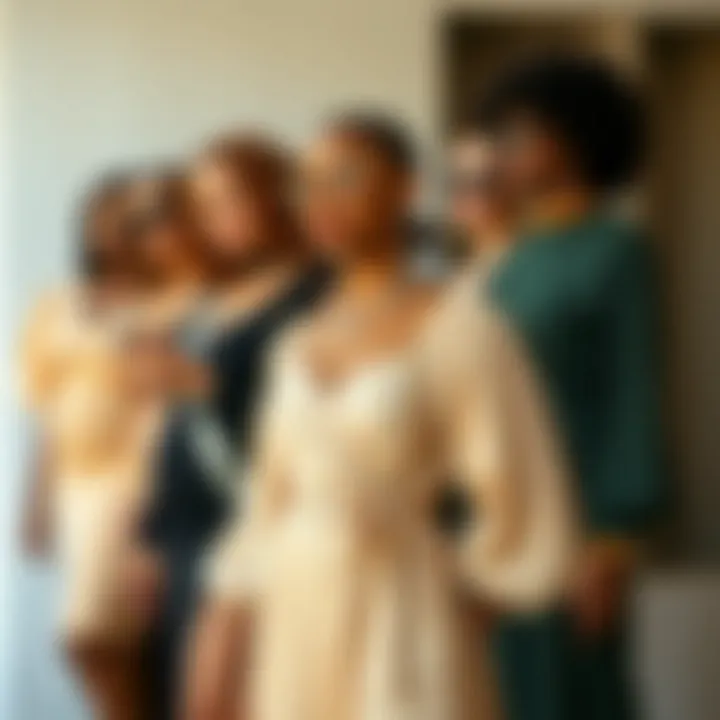 Diverse body types showcasing the versatility of the balloon sleeve dress