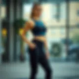 Stylish fitness outfit featuring leggings and a tank top