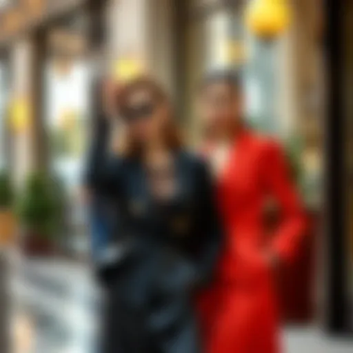 Elegant dual outfit showcasing modern style