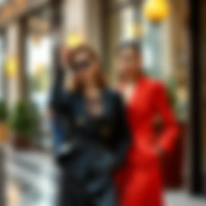 Elegant dual outfit showcasing modern style