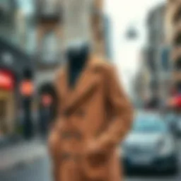 Stylish modern coat in an urban setting