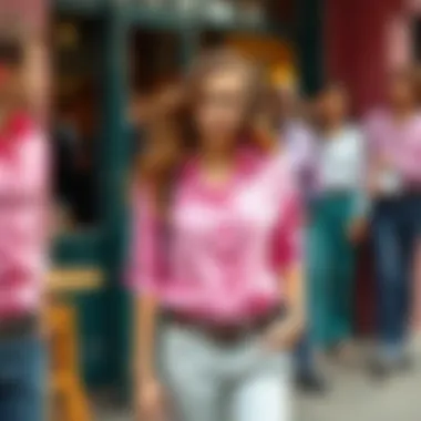 Historical evolution of pink shirts in fashion