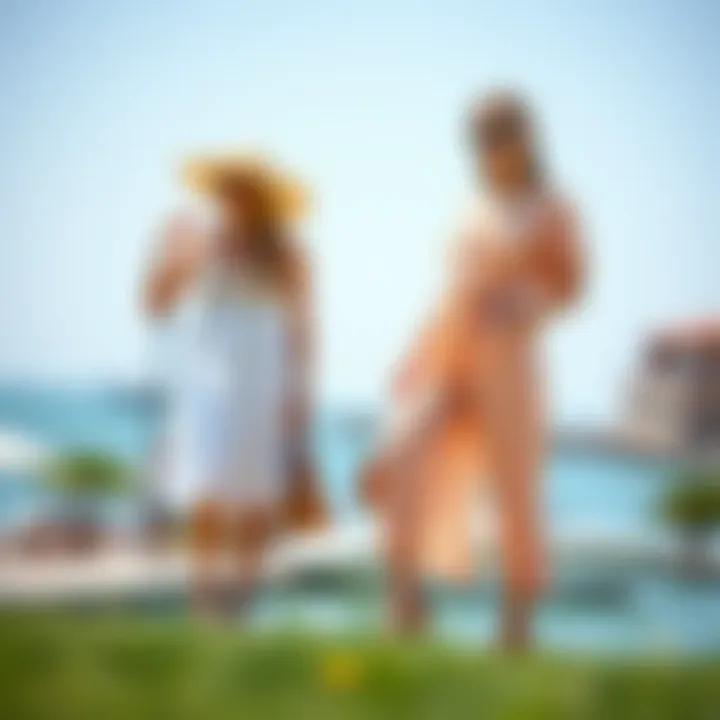 Stylish summer ensemble with accessories and footwear