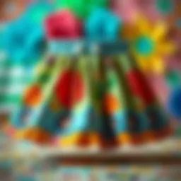 Charming baby skirt design showcasing vibrant colors and patterns