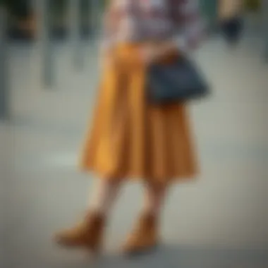 Stylish baby skirt paired with trendy accessories and footwear