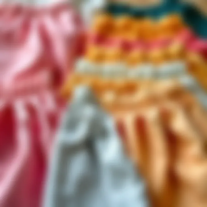 Versatile baby skirts displayed in various fabric choices and textures