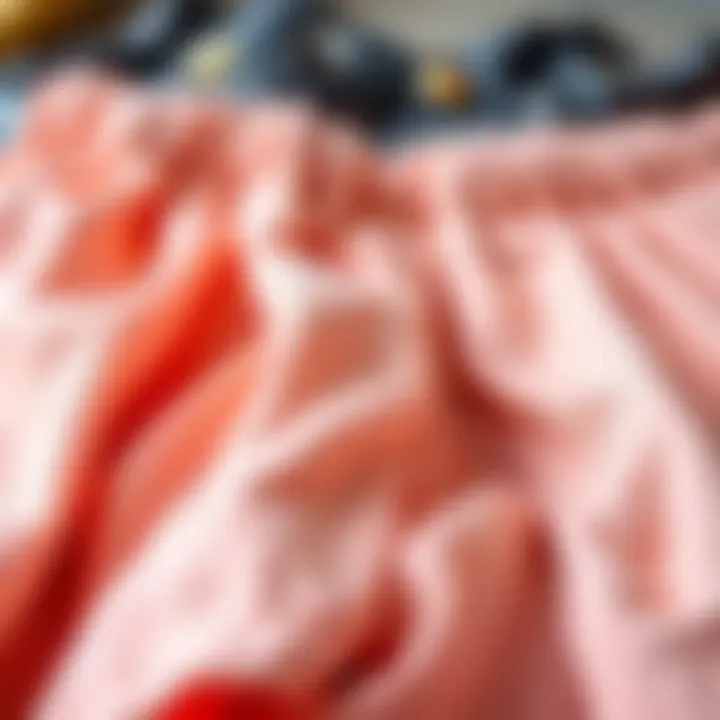 Variety of fabrics used for baby shorts