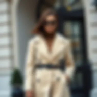 Elegant beige overcoat styled for a chic look