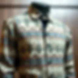 Elegant bisse shirt showcasing intricate patterns