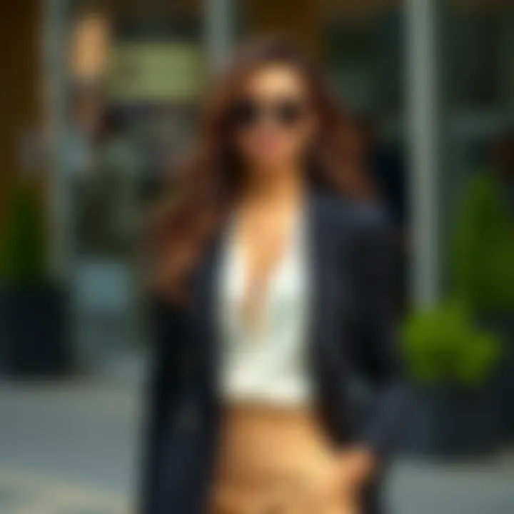 Elegant blazer jacket styled with a chic outfit