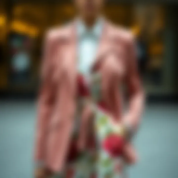 Blazer jacket complemented by a stylish dress