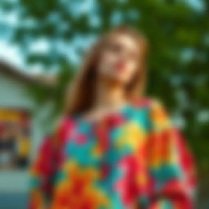 Casual blouse in vibrant colors