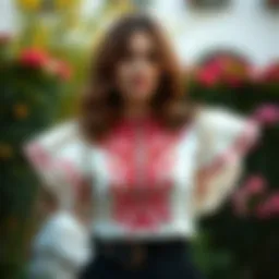 Elegant blouse with intricate design