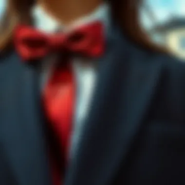 Fashionable oversized suit details and textures