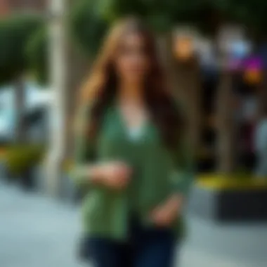 Budget-friendly green cardigan combinations