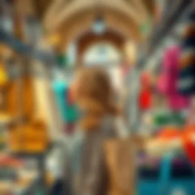 A shopper exploring unique items in Bursa