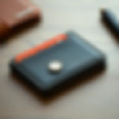 Sleek wallet with modern design elements