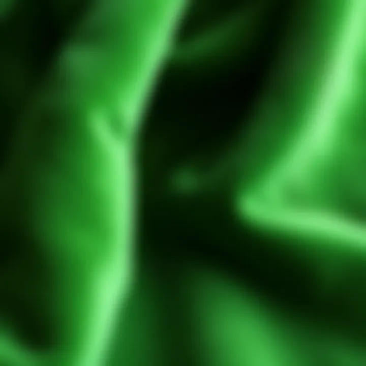 Care tips for maintaining green velvet fabric