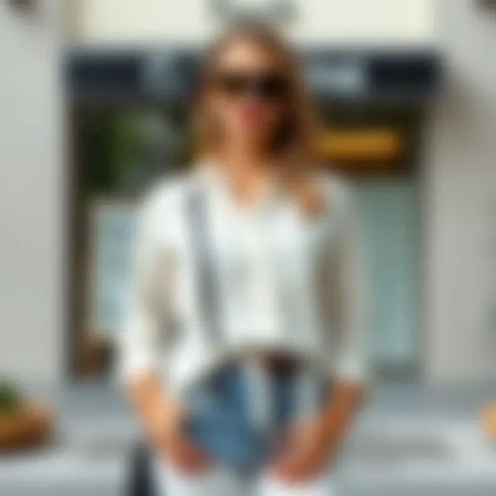 Casual straight tunic with stylish accessories