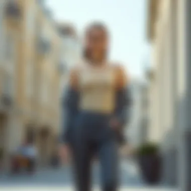 Styling with Gray Trousers A chic outfit featuring gray trousers paired with a modern top