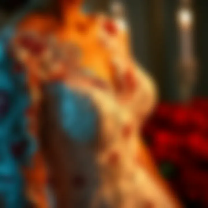 Chic wedding dress adorned with exquisite embroidery