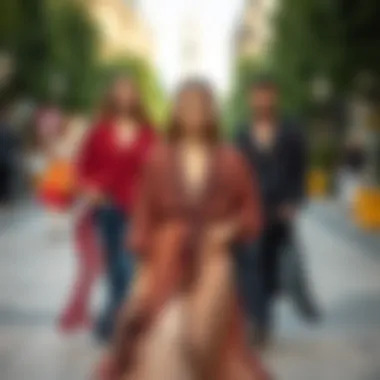 Stylish chiffon ensemble styled for seasonal trends