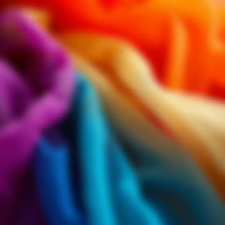 Vibrant color palette of chiffon fabrics