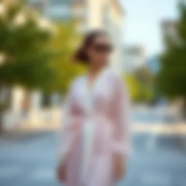 Elegant chiffon outfit showcasing modern design