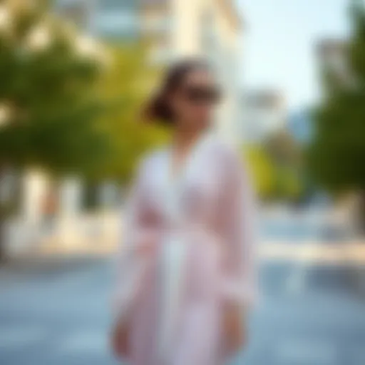 Elegant chiffon outfit showcasing modern design