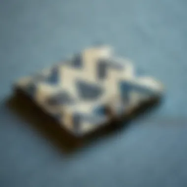 Close-up of a minimalist fabric wallet with sleek design