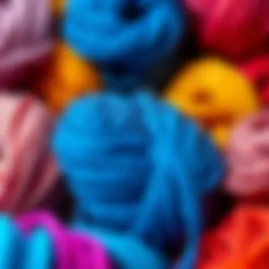 A vibrant array of yarns representing color trends