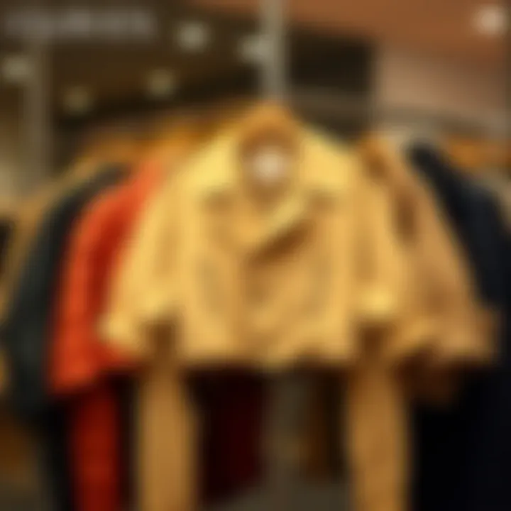 Seasonal Cropped Jacket Selection A seasonal display of cropped jackets suited for different weather conditions