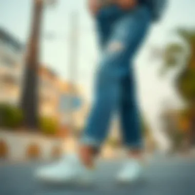 Relaxed Cropped Jean Style Cropped jeans with casual sneakers for a relaxed look