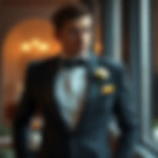 Elegant groom attire showcasing modern tailoring