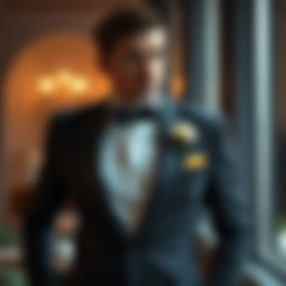 Elegant groom attire showcasing modern tailoring