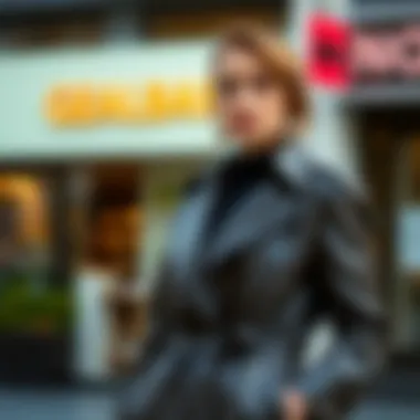 Fashionable Outfit with Leather Detailed Trench Coat Fashionable outfit featuring a leather detailed trench coat.