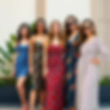 Stylish combinations of patterned dresses for various events